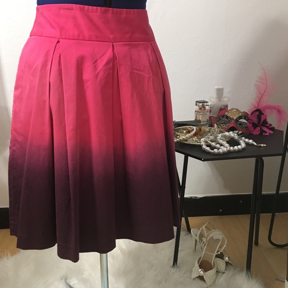 Pink and purple ombré skirt